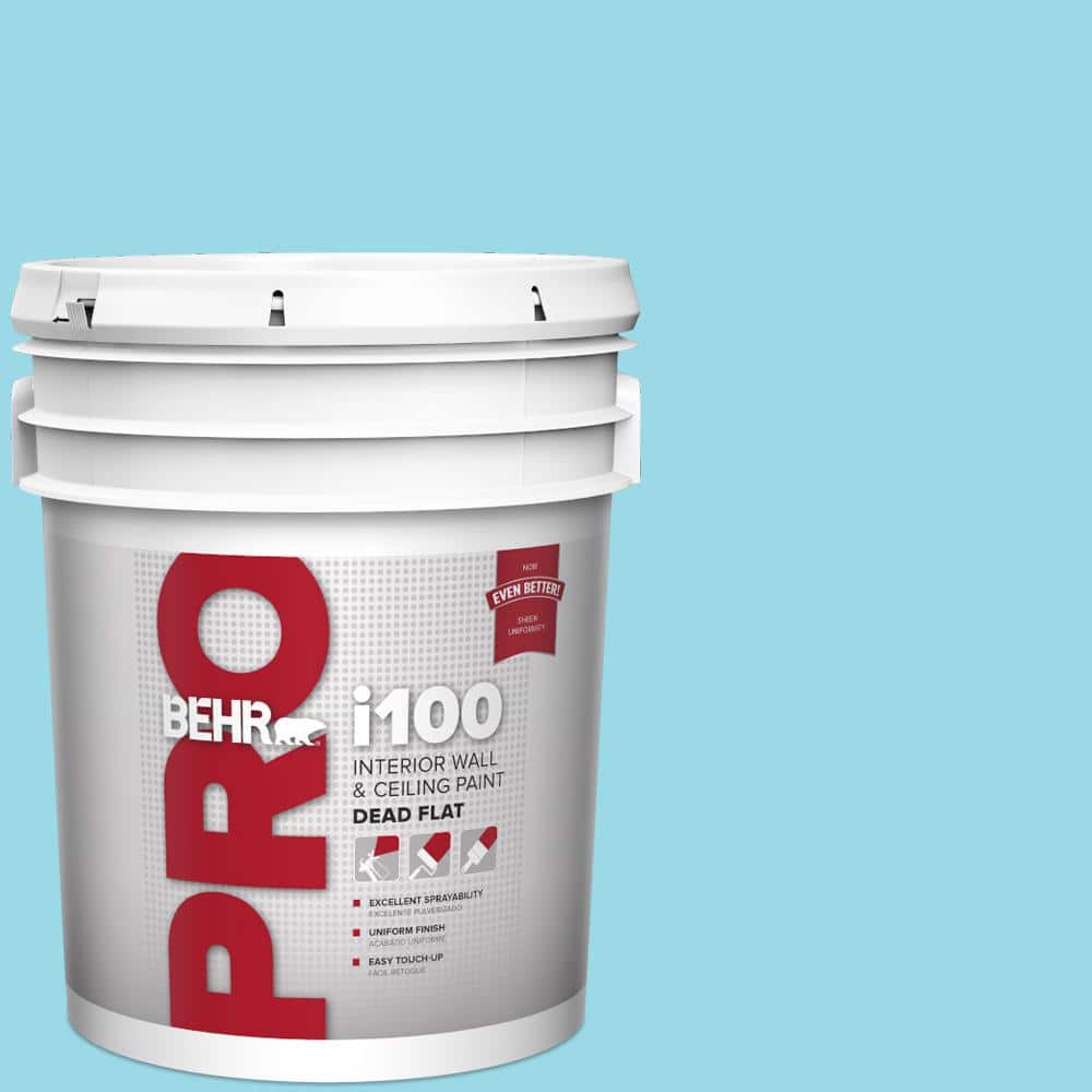 BEHR PRO 5 gal. #P480-3 Cool Water Lake Dead Flat Interior Paint
