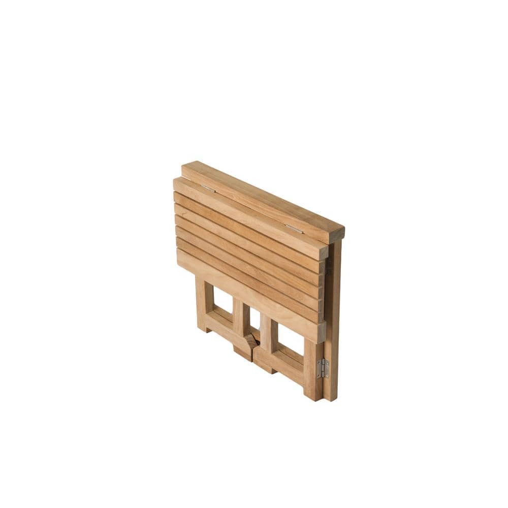 ARB Teak and Specialties 20 in. W Folding Bathroom Shower Seat with Gate Leg in Natural Teak (2)