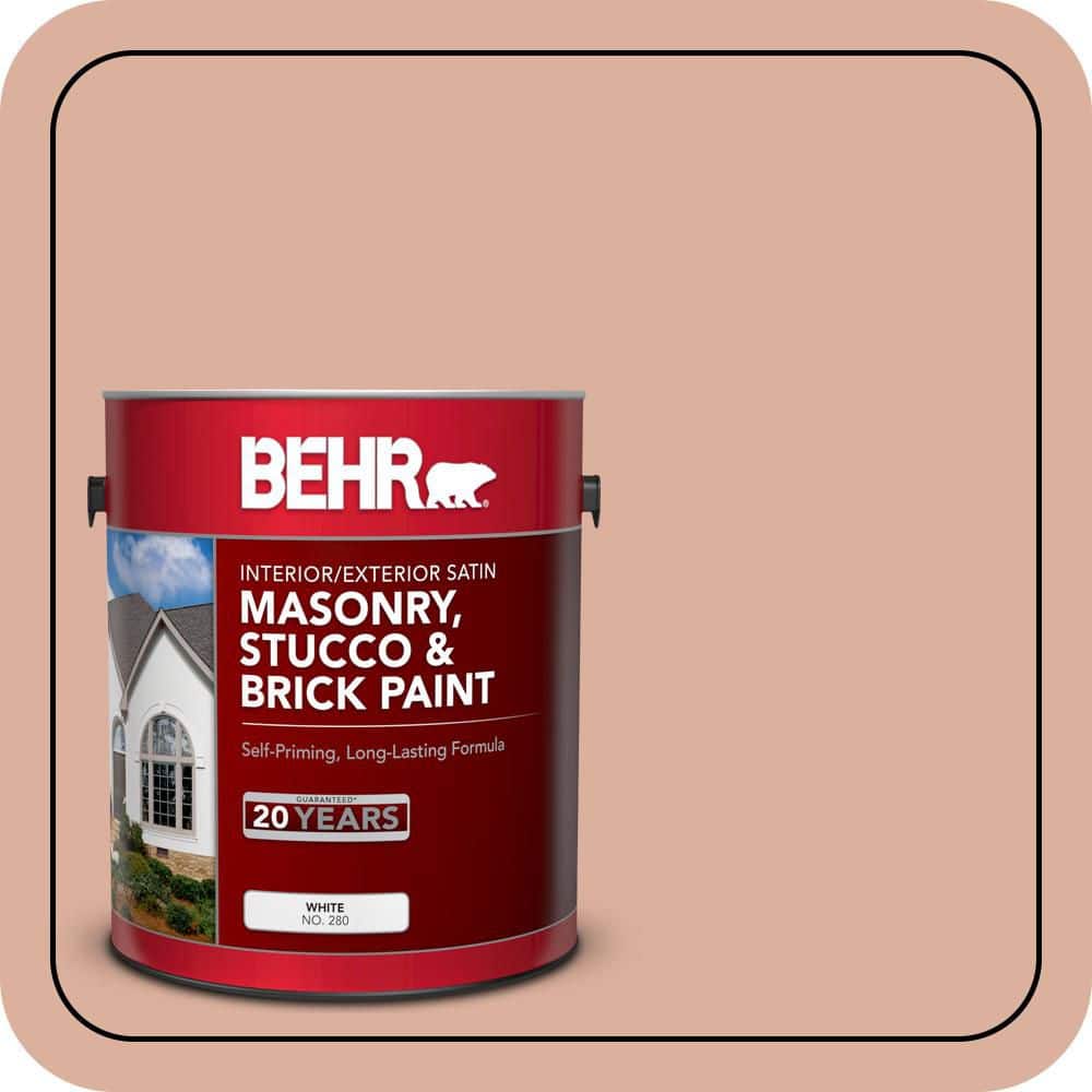 BEHR 1 gal. #MS-02 Rosestone Satin Interior/Exterior Masonry, Stucco and Brick Paint