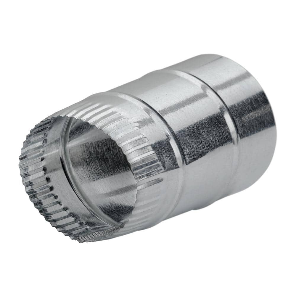 Unbranded 4 in. Airtight Aluminum Round-to-Crimped Oval Adapter Duct Connector (4)