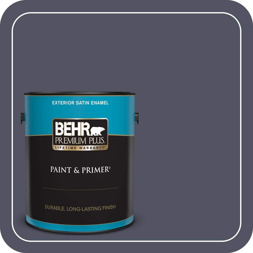 BEHR PREMIUM PLUS 1 gal. #S550-7 Knighthood Satin Enamel Exterior Paint & Primer