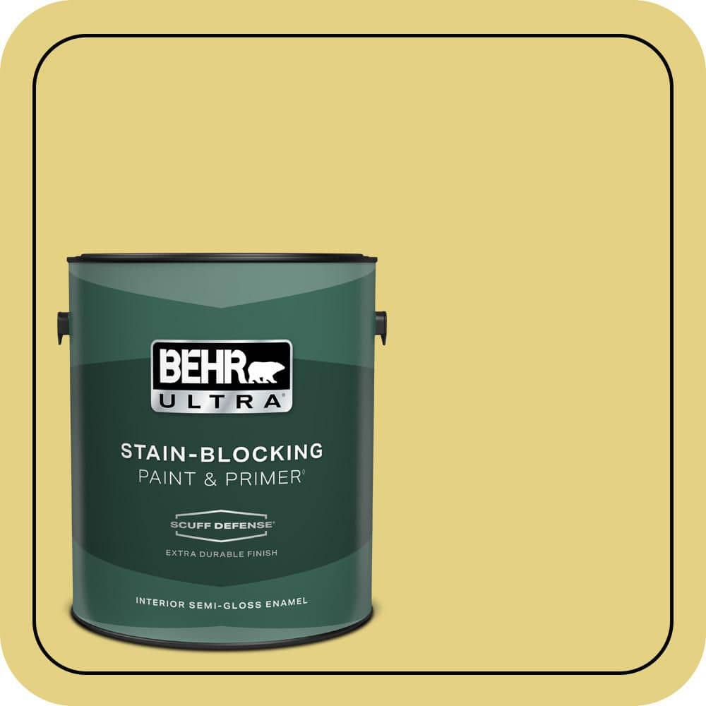 BEHR ULTRA 1 gal. #P330-4 Starfruit Extra Durable Semi-Gloss Enamel Interior Paint & Primer