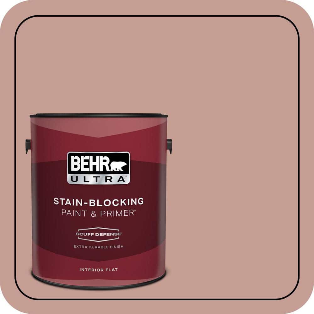 BEHR ULTRA 1 gal. #S170-4 Retro Pink Extra Durable Flat Interior Paint & Primer