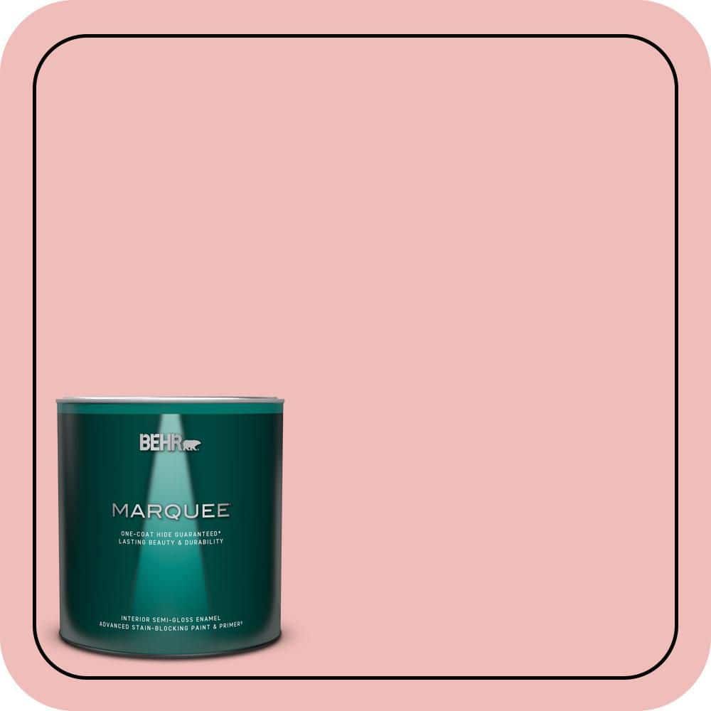 BEHR MARQUEE 1 qt. #CE-01 Alpenglow Semi-Gloss Enamel Interior Paint & Primer