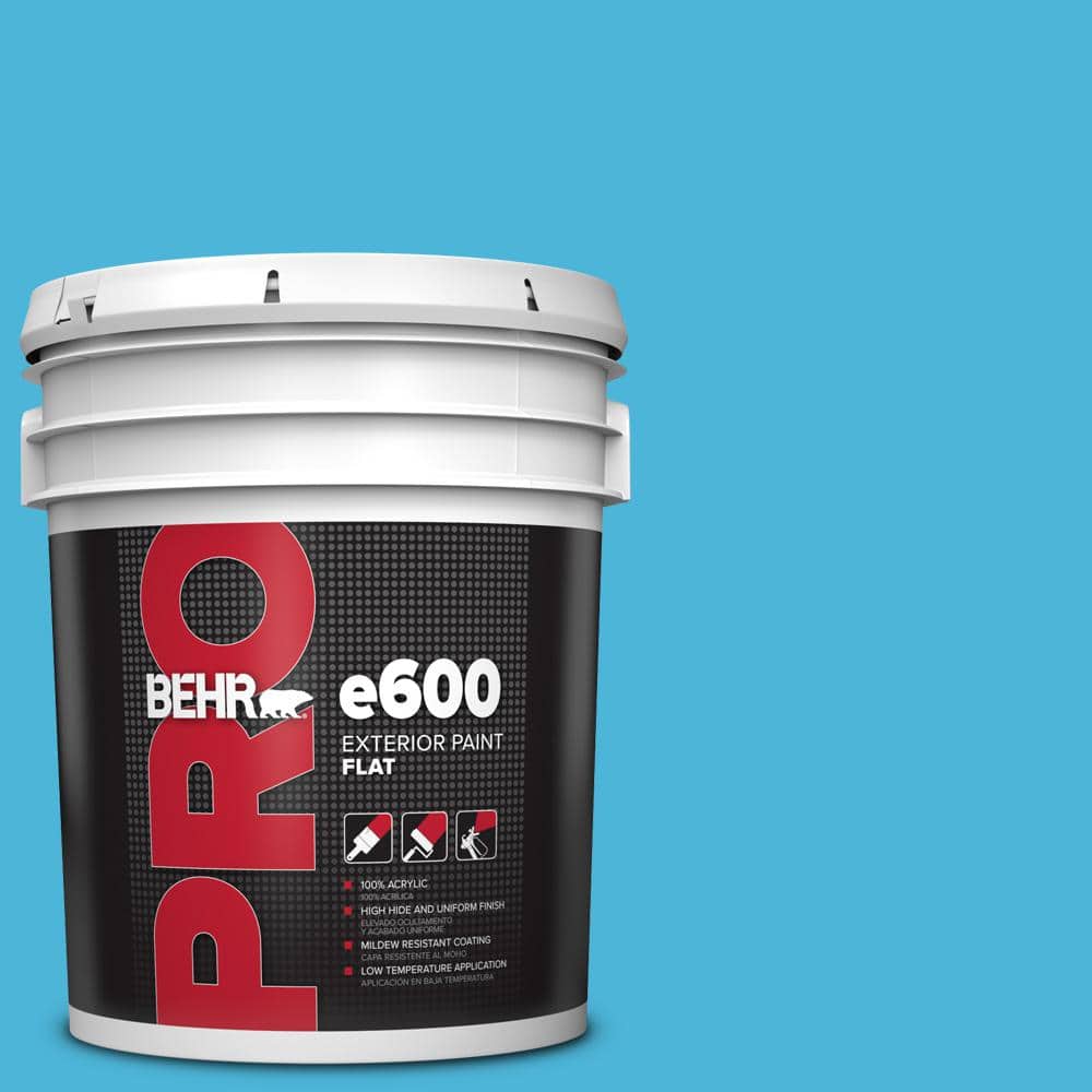 BEHR PRO 5 Gal. #P490-4 Aztec Sky Flat Exterior Paint