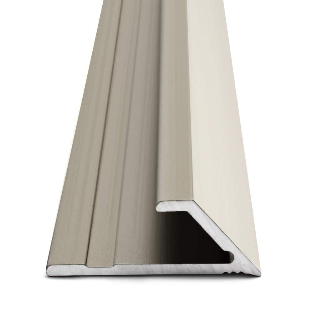 TrimMaster Satin Nickel 8mm x 84 in. Aluminum Reducer Floor Transition Strip (3)