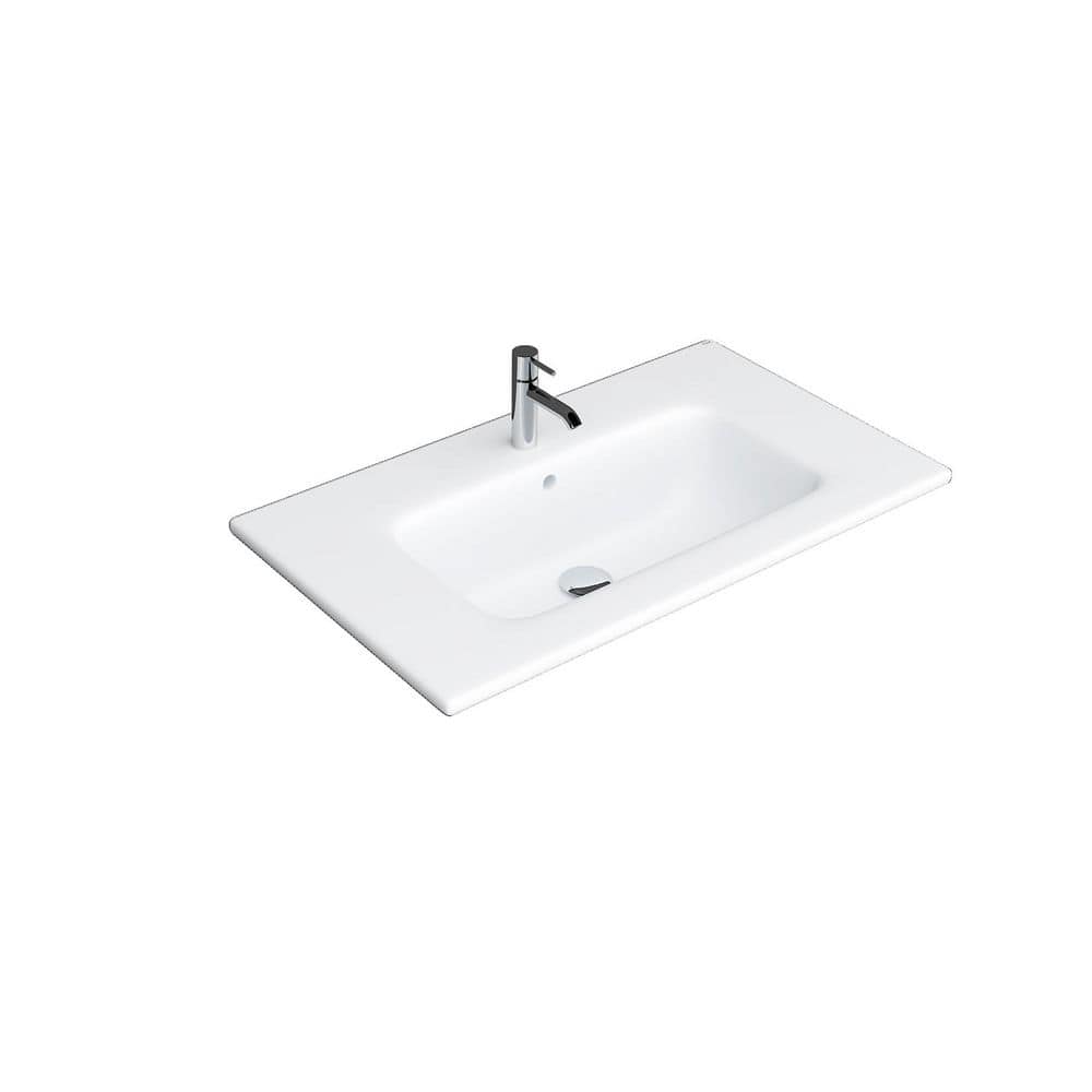 Barclay Products Joy 32 in. Drop-In Bathroom Sink in White