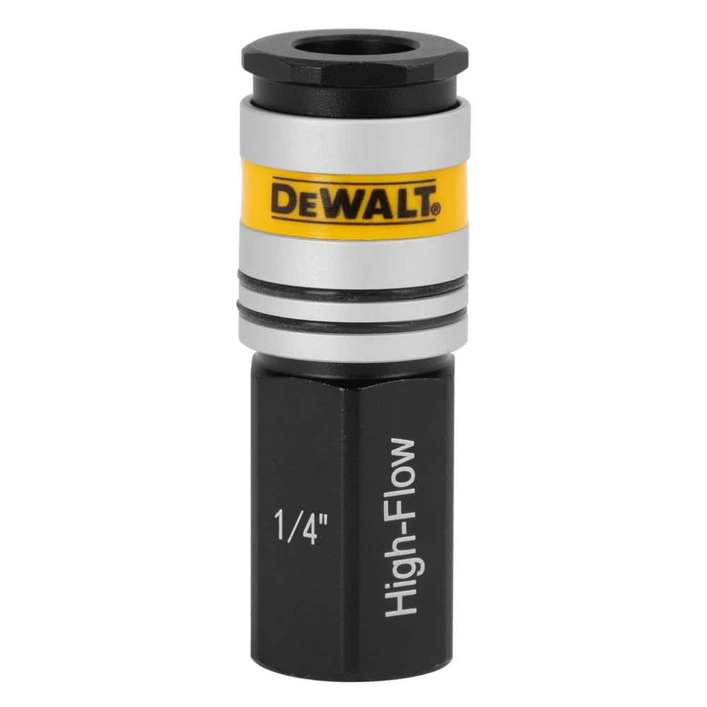 DEWALT 1/4 in. NPT High Flow Coupler and Plugs, Includes: 3-Male Plugs, 1-Female Plug, and 1-Female Coupler (2)