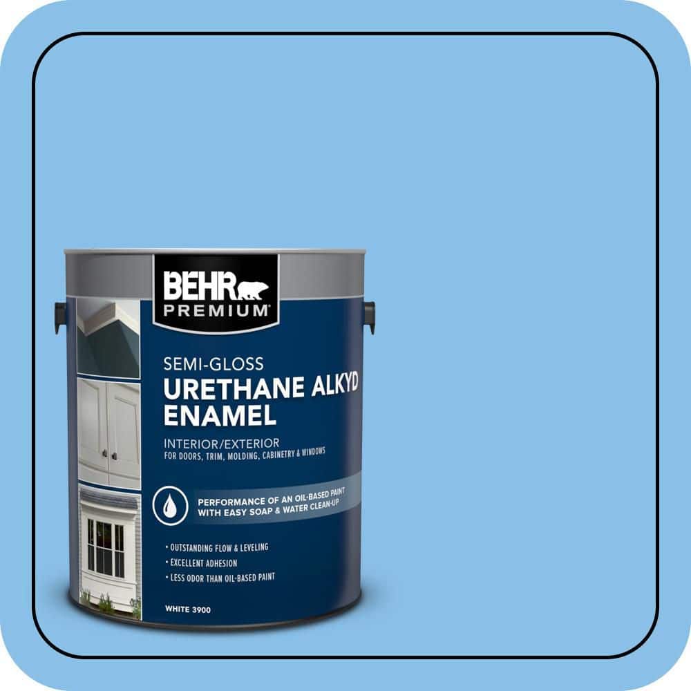 BEHR PREMIUM 1 gal. #P510-3 Rhodes Urethane Alkyd Semi-Gloss Enamel Interior/Exterior Paint (1)