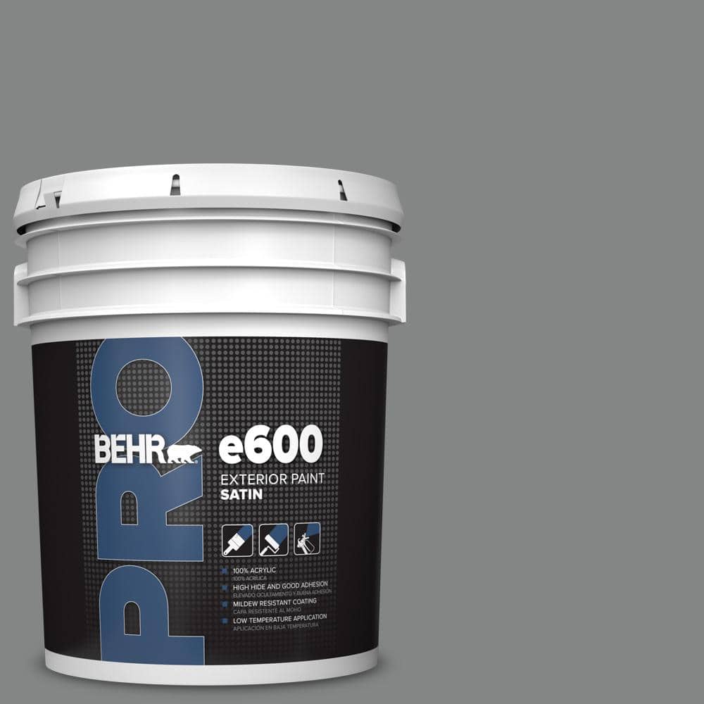 BEHR PRO 5 gal. #PFC-63 Slate Gray Satin Enamel Exterior Paint
