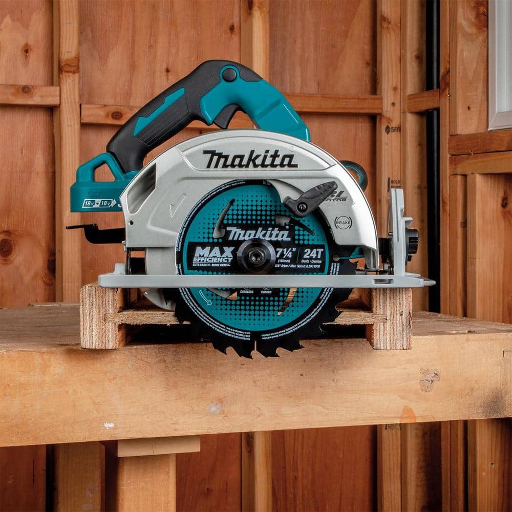 Makita 18V X2 LXT (36V) Brushless Cordless 7.25 in. Circular Saw (Tool-Only) w/7.25 in. Carbide-Tipped Saw Blade (3)