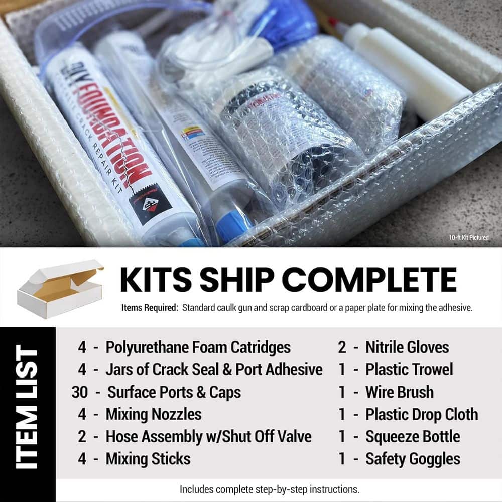 RadonSeal Concrete Foundation Crack DIY Repair Kit for Basement Wall Cracks (3)