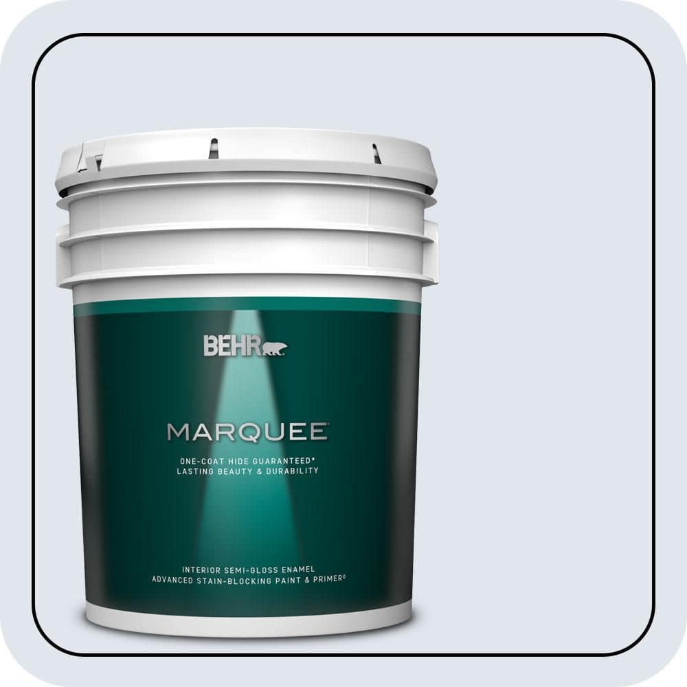BEHR MARQUEE 5 gal. #600E-1 Genteel Lavender Semi-Gloss Enamel Interior Paint & Primer