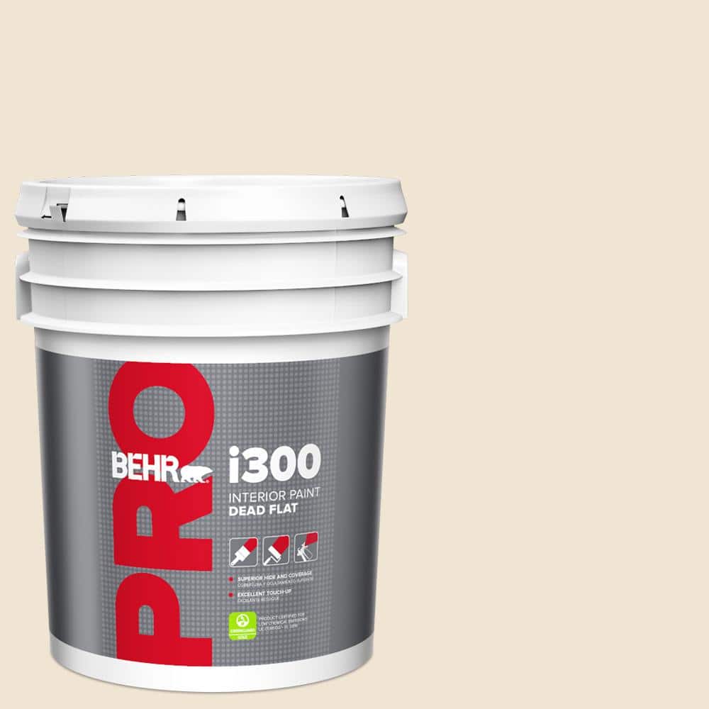 BEHR PRO 5 gal. #N290-1 Original White Dead Flat Interior Paint