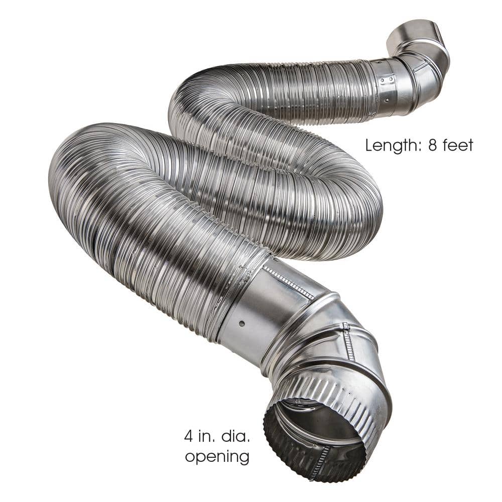 Unbranded 8 ft. Complete Airtight Semi-Rigid Dryer Vent Hook Up Kit for 4 in. Duct (2)