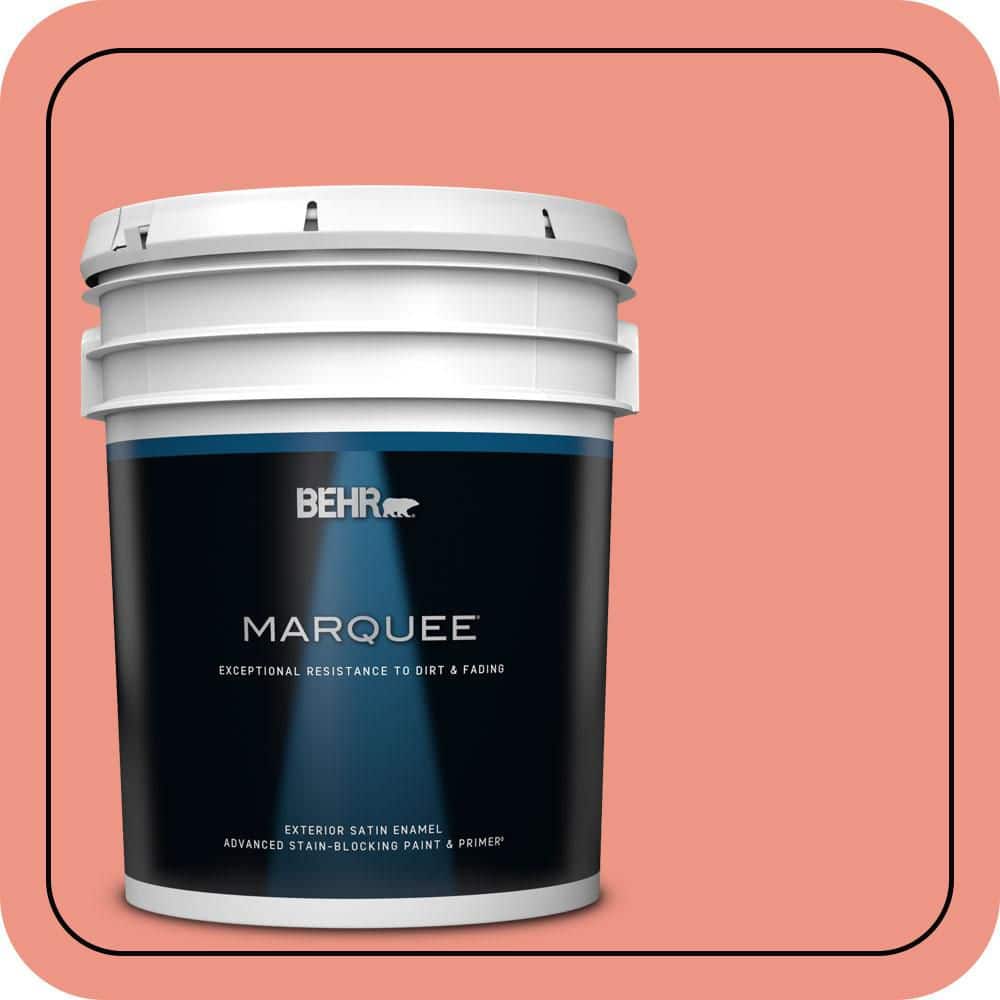 BEHR MARQUEE 5 gal. #P180-4 Guava Jelly Satin Enamel Exterior Paint & Primer
