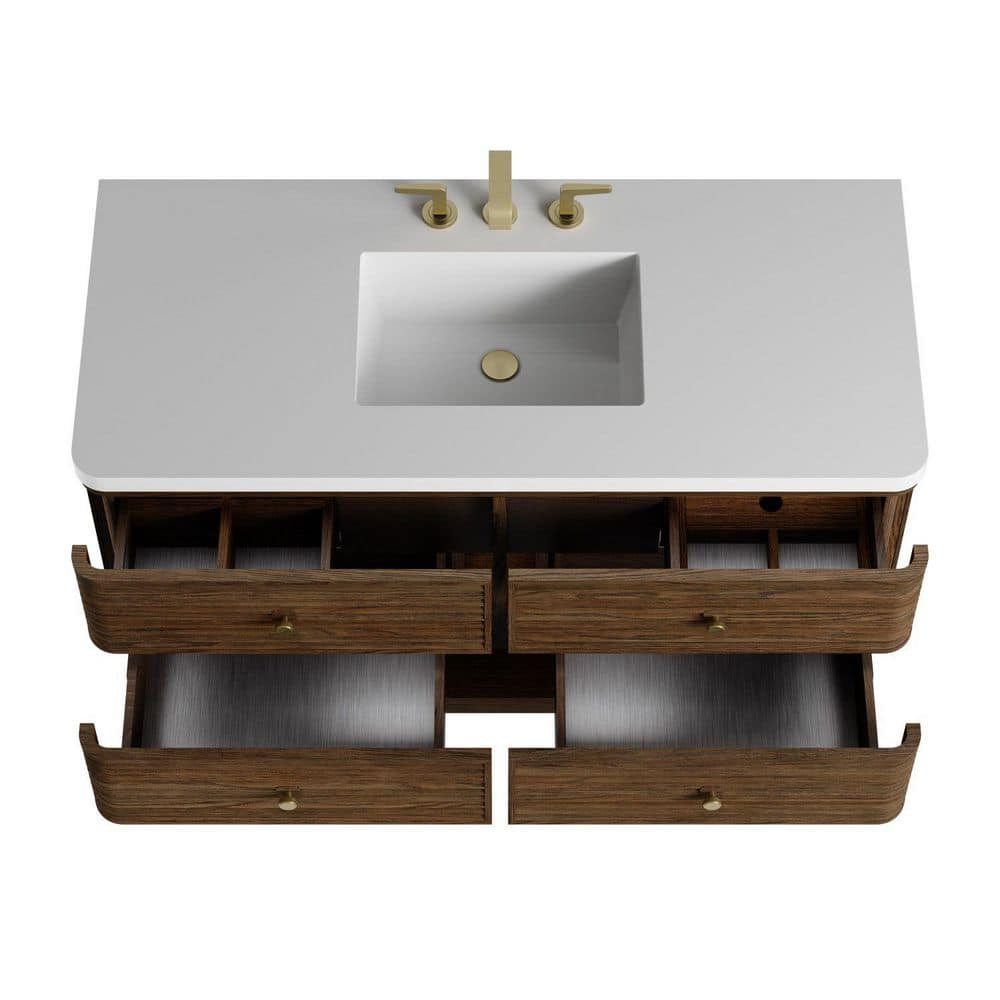 James Martin Vanities Allamari 47.6 in. W x 21.5 in. D x 34.8 in. H Single Bath Vanity Cabinet Without Top in Sable (2)