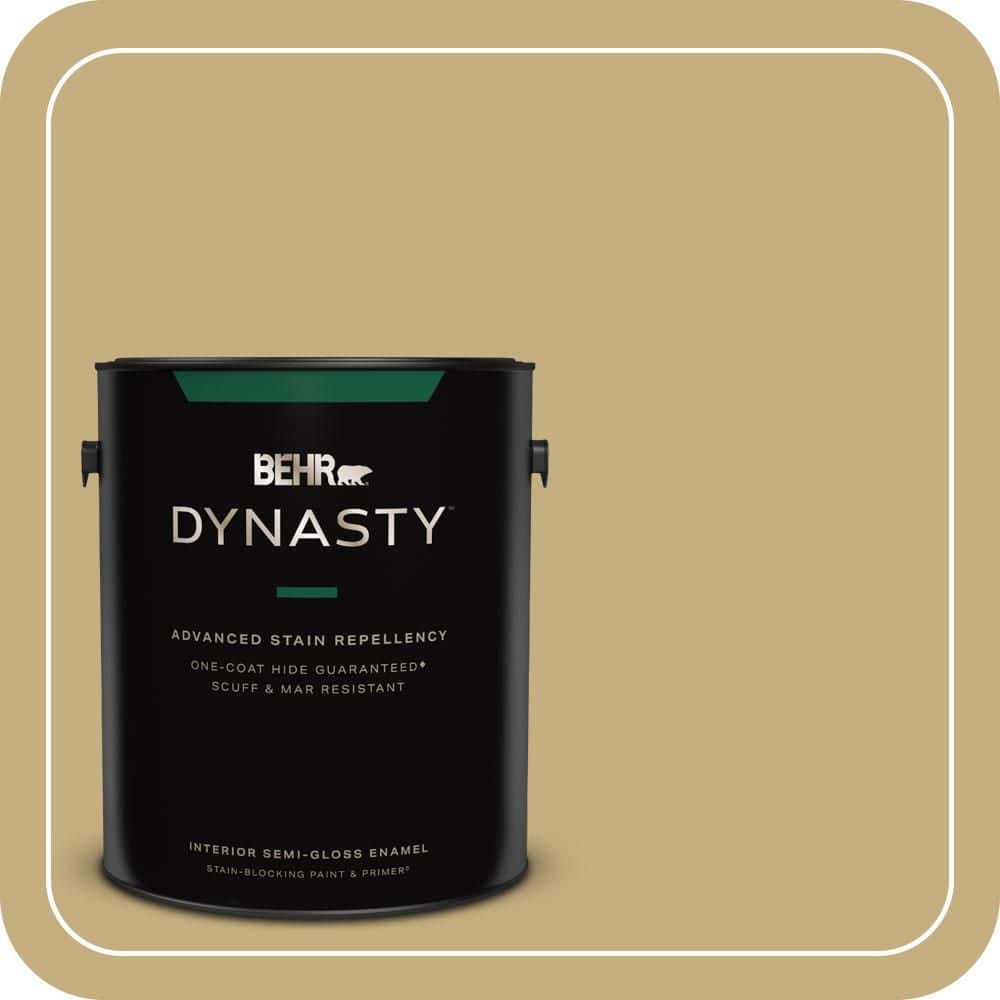 BEHR DYNASTY 1 gal. #MQ2-29 Cliff Ridge One-Coat Hide Semi-Gloss Enamel Interior Stain-Blocking Paint & Primer