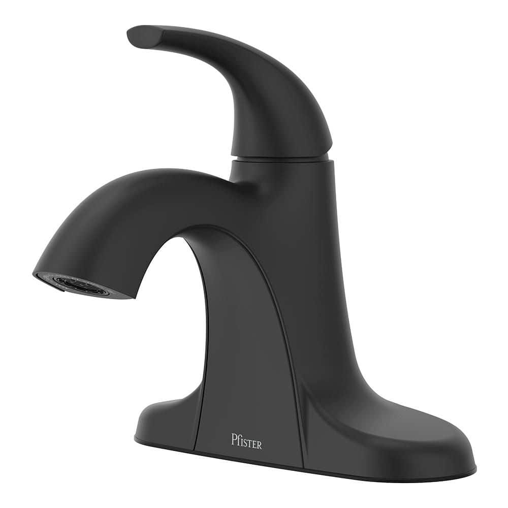 Pfister Framework Series Single Handle Single Hole Bathroom Sink Faucet in Matte Black