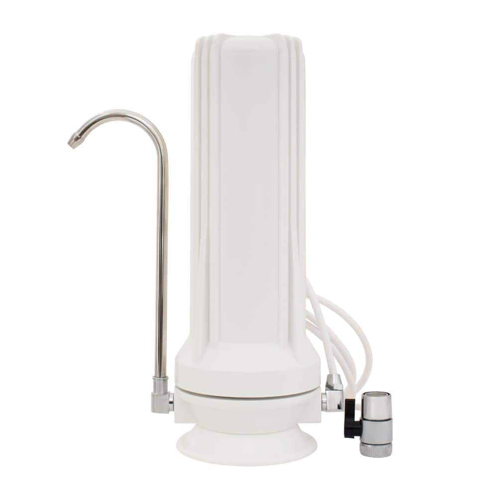 ANCHOR WATER FILTERS Premium 7-Stage Alkaline, Anti-oxidizing Counter top Water Filter System - Removes PFASs, Heavy Metals, Chlorine (White)