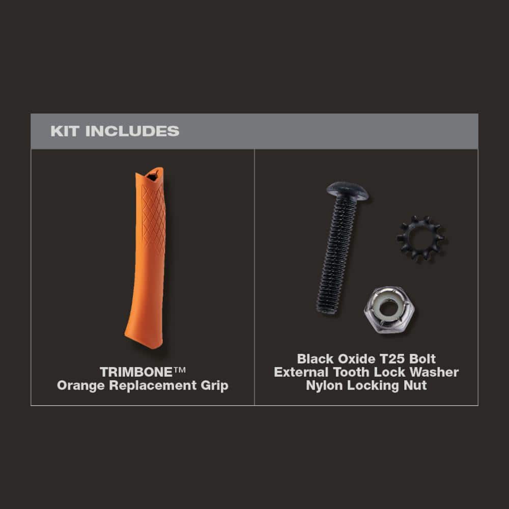 Stiletto TRIMBONE Titanium Smooth Face with Curved Handle with TRIMBONE Orange Replacement Grip (3)