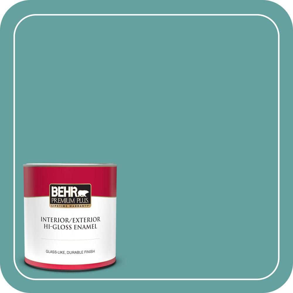 BEHR PREMIUM PLUS 1 qt. #T13-20 Folk Song Hi-Gloss Enamel Interior/Exterior Paint & Primer (1)
