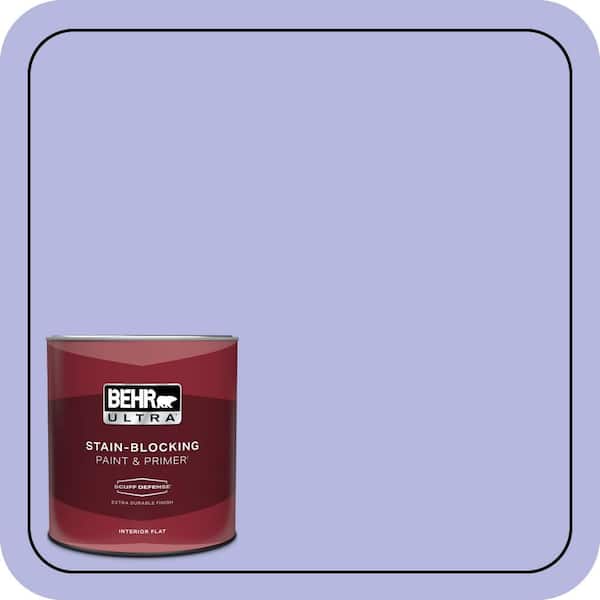 BEHR ULTRA 1 qt. #P550-3 Lavender Cloud Extra Durable Flat Interior Paint & Primer (2)