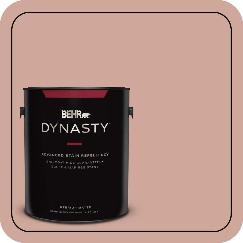 BEHR DYNASTY 1 gal. #PPU2-08 Pink Ginger Matte Interior Stain-Blocking Paint & Primer