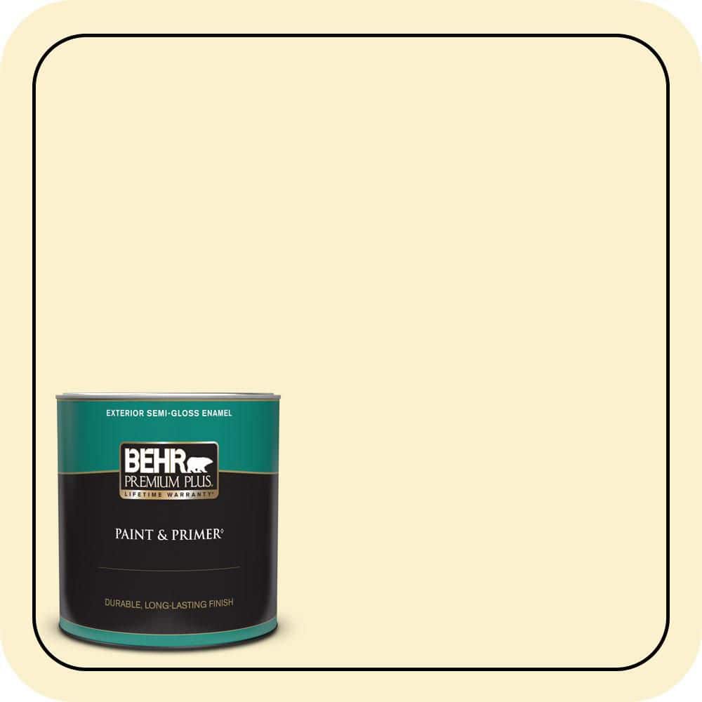 BEHR PREMIUM PLUS 1 qt. #P280-1 Summer Bliss Semi-Gloss Enamel Exterior Paint & Primer