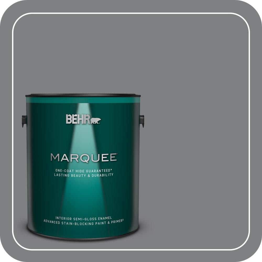 BEHR MARQUEE 1 gal. #T12-10 Game Over Semi-Gloss Enamel Interior Paint & Primer
