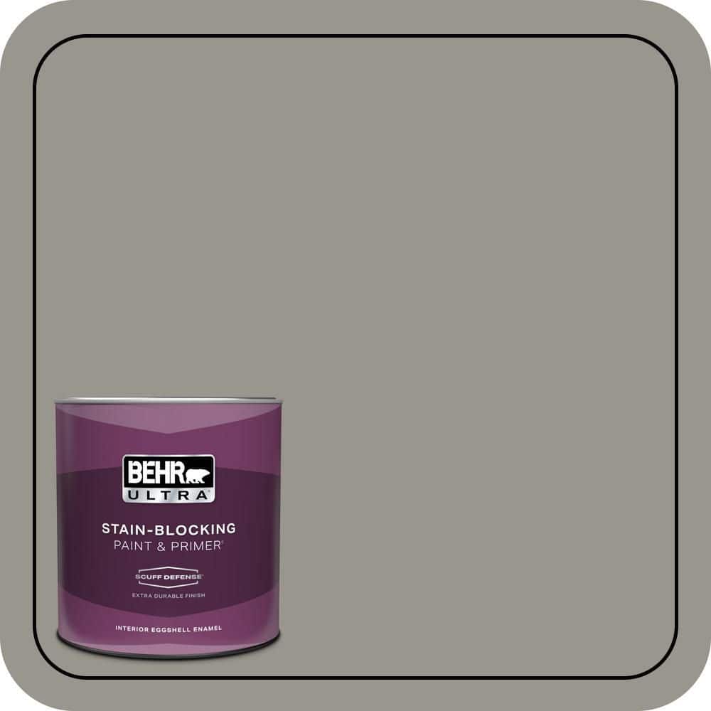BEHR ULTRA 1 qt. #N360-4 Battleship Gray Extra Durable Eggshell Enamel Interior Paint & Primer
