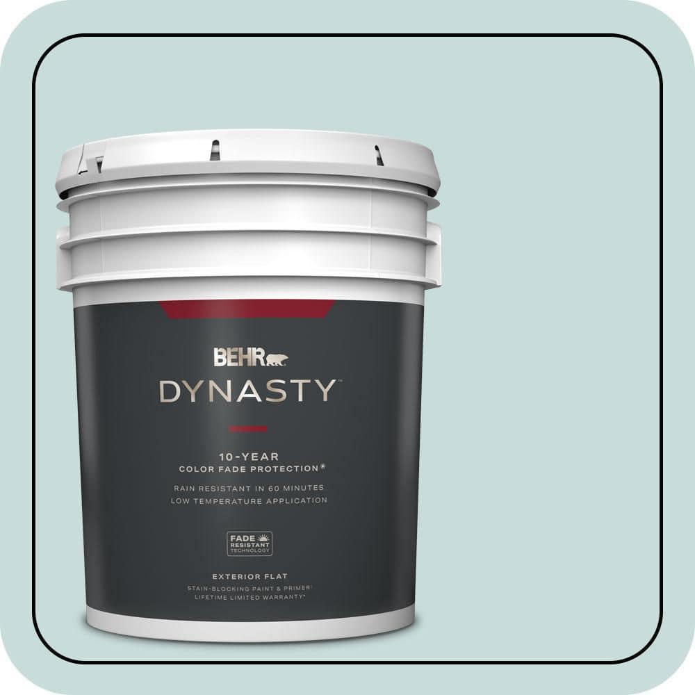 BEHR DYNASTY 5 gal. #S440-1 Sunken Pool Flat Exterior Stain-Blocking Paint & Primer