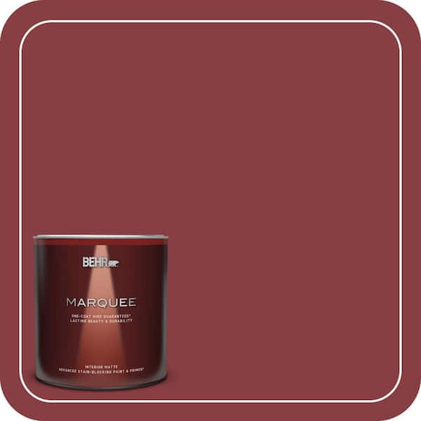 BEHR MARQUEE 1 qt. #S-G-140 Cherry Cobbler Matte Interior Paint & Primer (2)