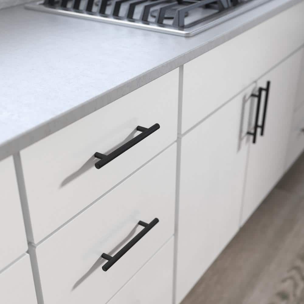 Liberty 4-Pack Solid Bar 5-1/16 in. 128 mm Matte Black Cabinet Pull (3)