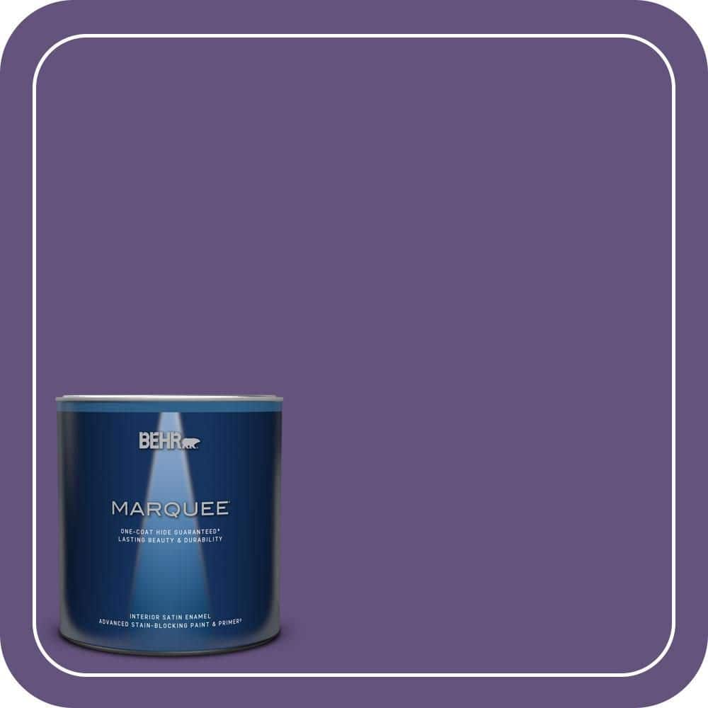 BEHR MARQUEE 1 qt. #S-G-650 Berry Syrup Satin Enamel Interior Paint & Primer