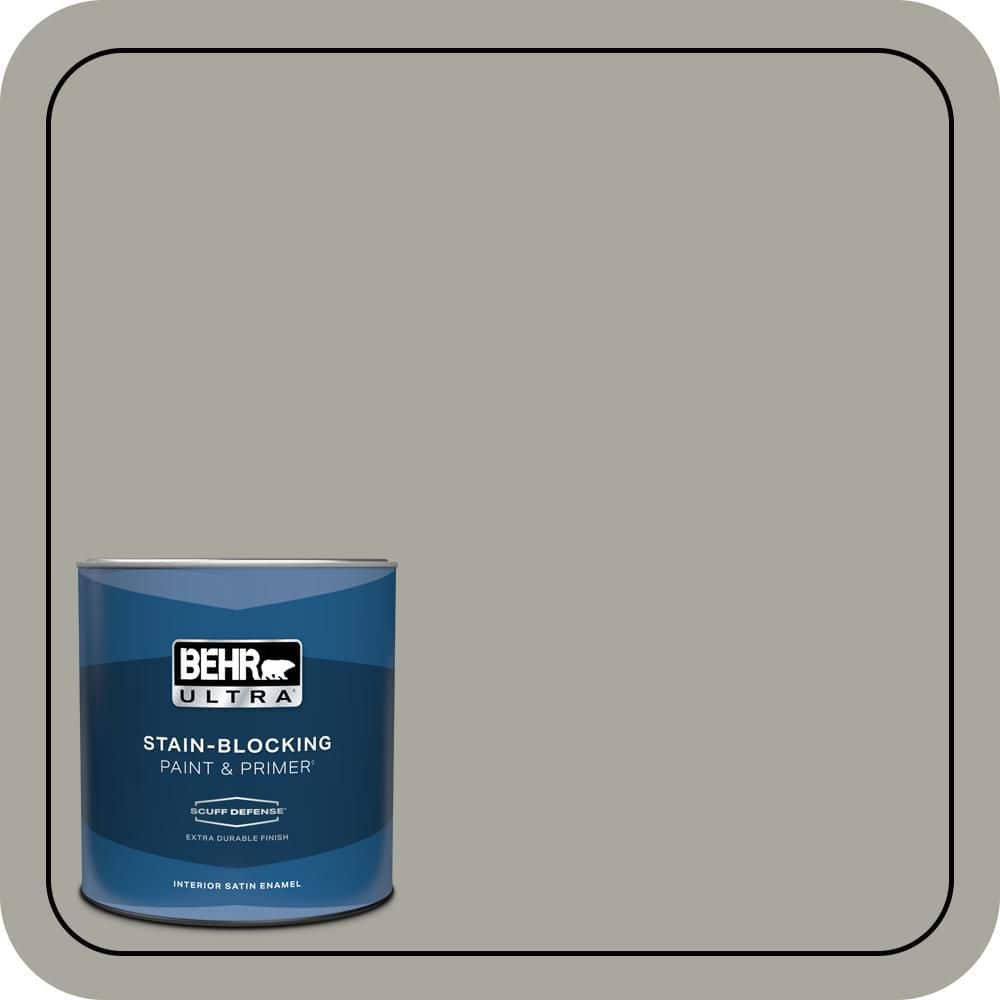 BEHR ULTRA 1 qt. #PPU25-05 Old Celadon Extra Durable Satin Enamel Interior Paint & Primer