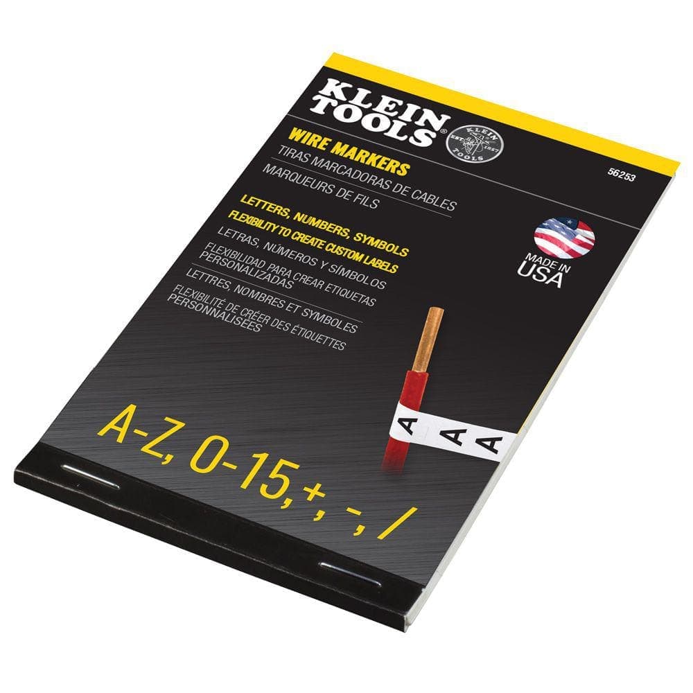 Klein Tools Wire Marker Book-Black Letters, Numbers and Symbols (2)