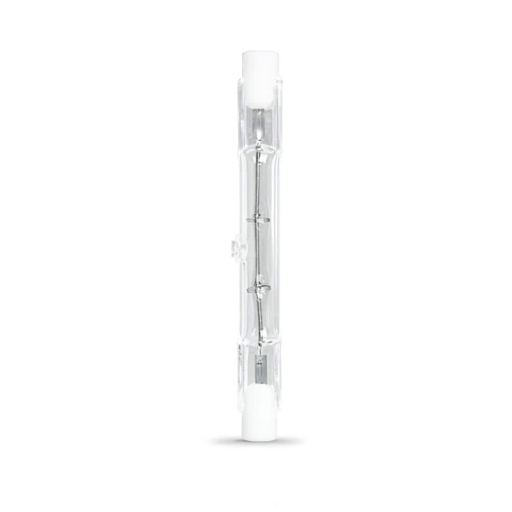 Feit Electric 250-Watt T3 R7s Short Base Dimmable Halogen Light Bulb, Bright White 2700K (2-Pack) (4)