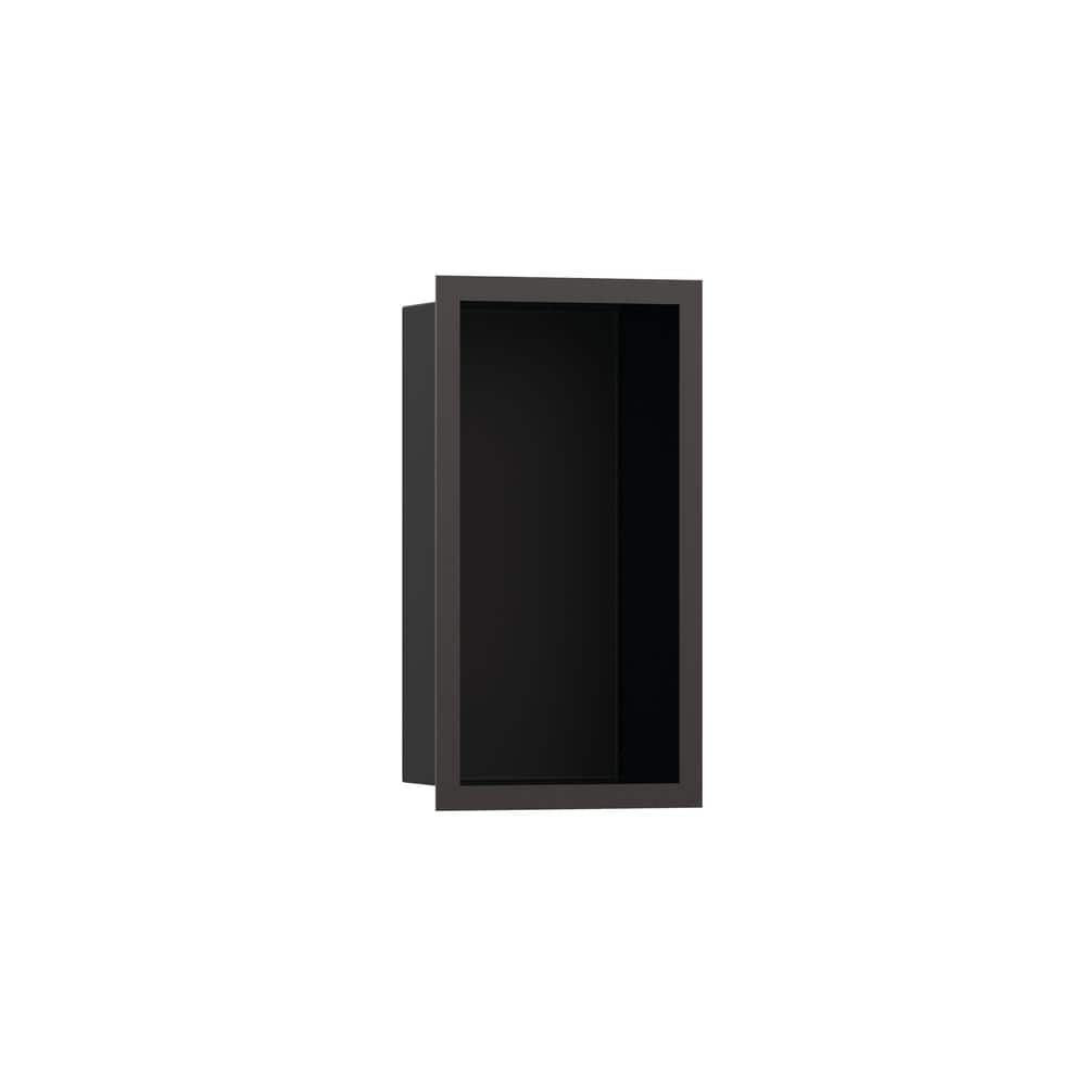 Hansgrohe XtraStoris Individual 9 in. W x 15 in. H x 4 in. D Stainless Steel Shower Niche in Brushed Black Chrome (1)