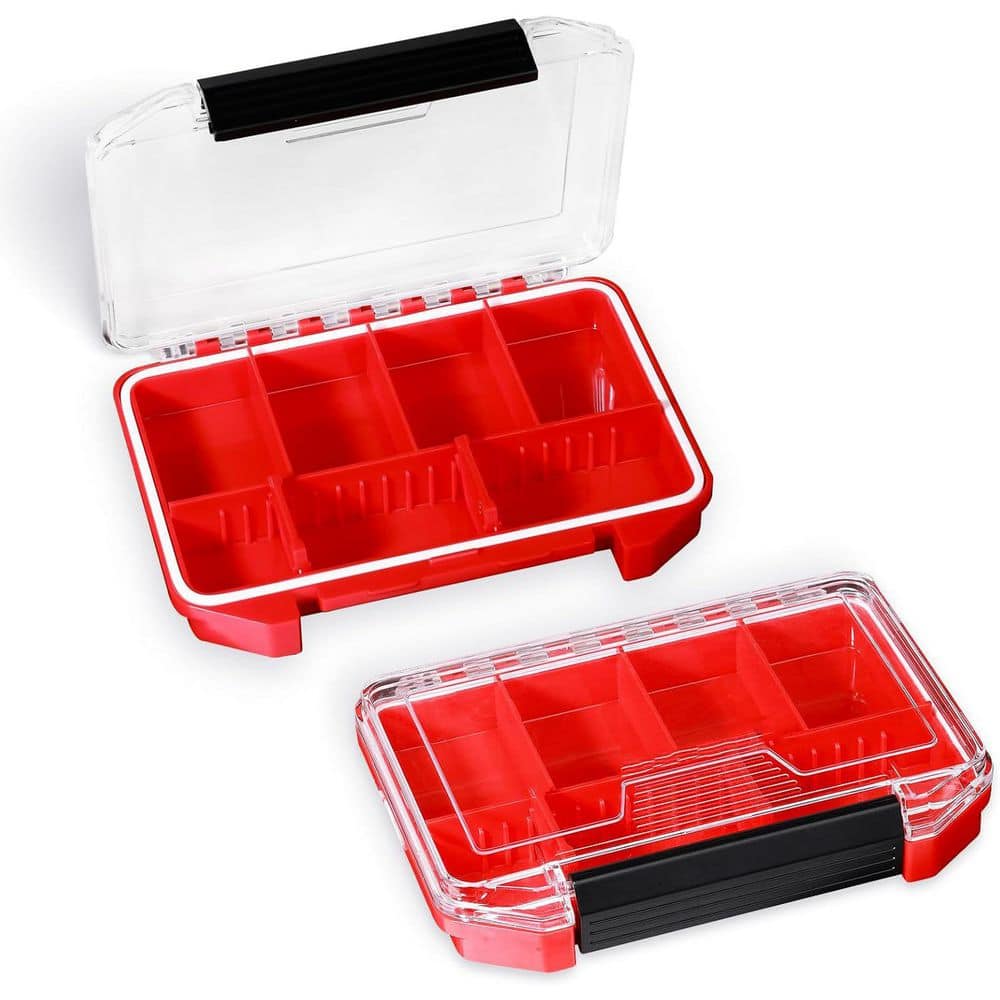 Unbranded IPX4 Waterproof Small Parts Organizer Plastic Storage Case with Removable Dividers for Tools and Accessories (2-Pack) (3)