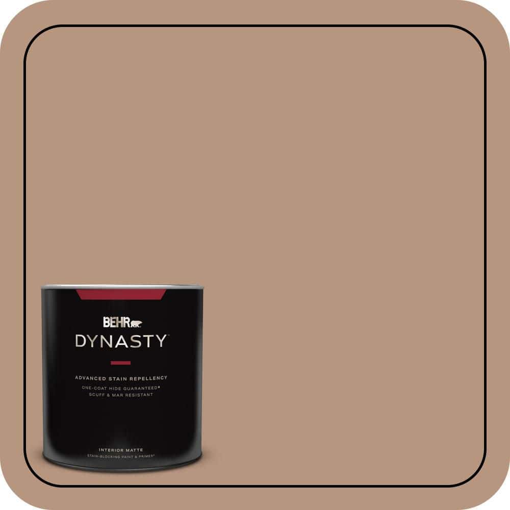 BEHR DYNASTY 1 qt. #S220-4 Potters Clay One-Coat Hide Matte Interior Stain-Blocking Paint & Primer