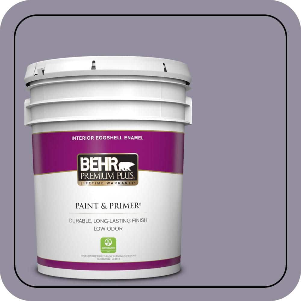 BEHR PREMIUM PLUS 5 gal. #N560-4 Evening in Paris Eggshell Enamel Low Odor Interior Paint & Primer