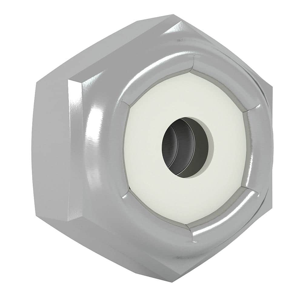 Everbilt #8-32 Zinc Plated Nylon Lock Nut (4-Pack) (4)