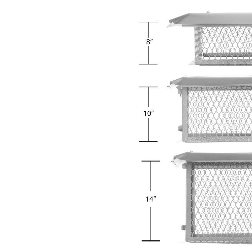 BigTop 14 in. x 14 in. x 8 in. H Chimney Cap in Stainless Steel (2)