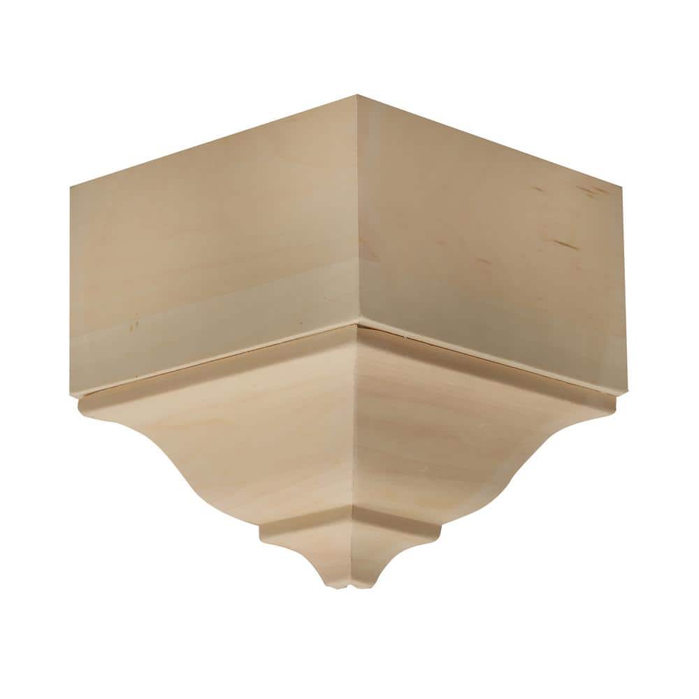 Ornamental Mouldings 1899O/S 4-3/16 in. x 7-15/32 in. x 7-3/4 in. White Hardwood Large Outside Crown Connector Block Moulding (2)