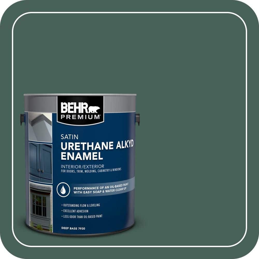 BEHR PREMIUM 1 gal. #T18-20 Equilibrium Urethane Alkyd Satin Enamel Interior/Exterior Paint (1)