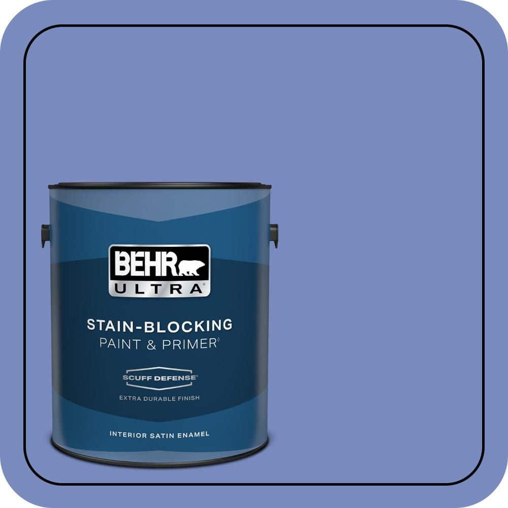 BEHR ULTRA 1 gal. #600B-5 Larkspur Bouquet Extra Durable Satin Enamel Interior Paint & Primer