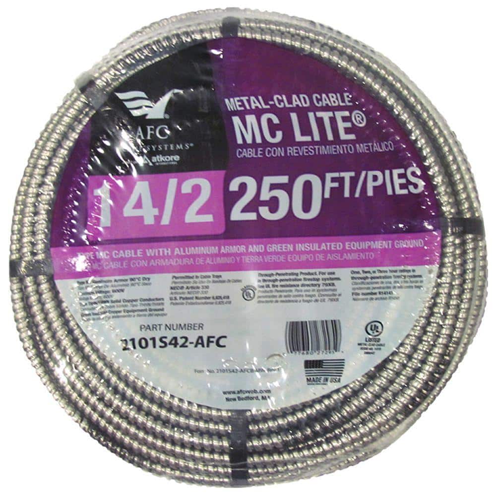 AFC Cable Systems 14/2 x 250 ft. Solid MC Lite Cable