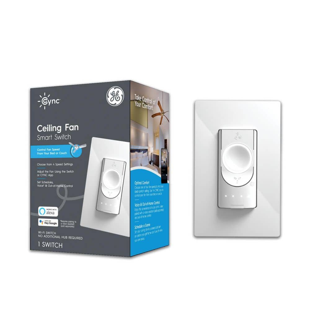 Cync 4-Speed Smart Ceiling Fan Controller, White