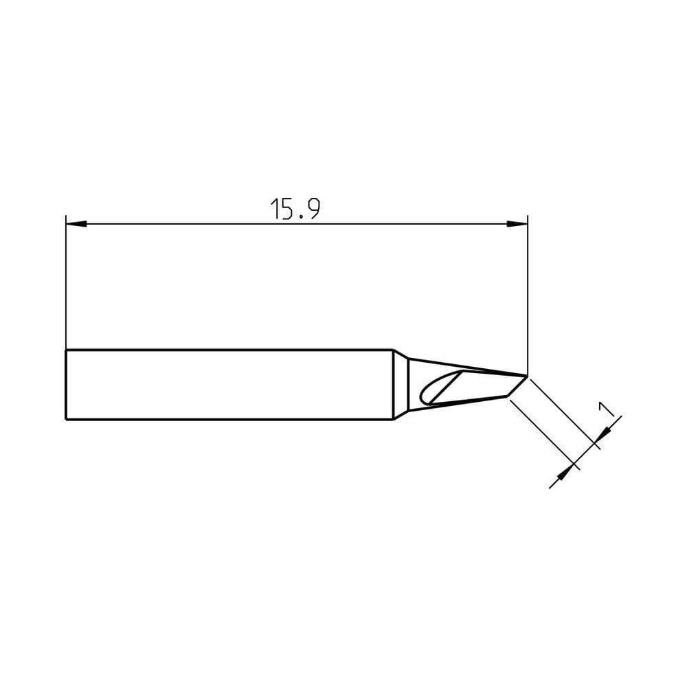 Weller RT Pico Active Soldering Tip, Knife, 1.0mm (2)
